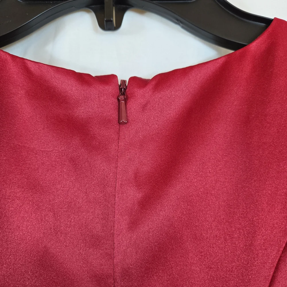 Gymboree Girls 2006 Red Satin Holiday Velvet Bow Rhinestone Buckle Party Dress 5
